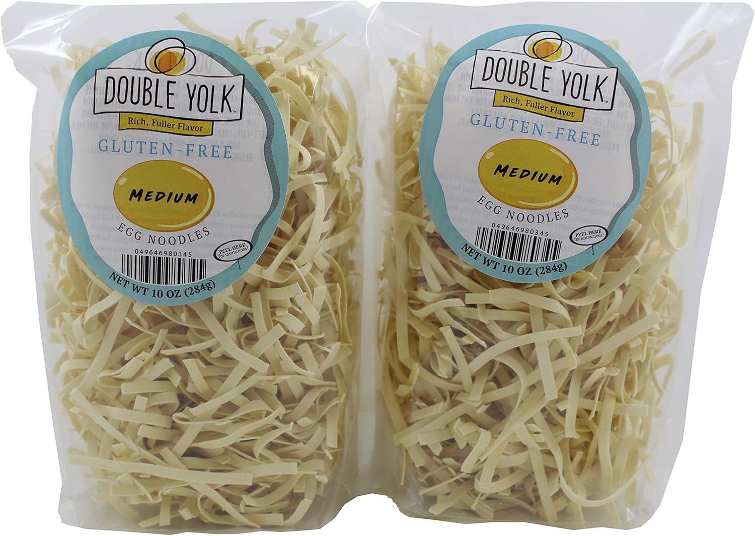 Double Yolk Gluten Free Medium Egg Noodles,10 Ounce Bag (Pack of 2)