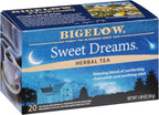 Bigelow Sweet Dreams Herbal Tea Bags, 20 Count Box (Pack of 6) Caffeine Free Herbal Tea, 120 Tea Bags Total