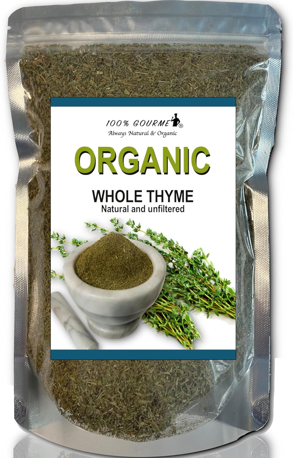 100% Organic Thyme, Natural, Raw Thyme fresh, non GMO-Gluten Free, for Healthy meal and tea, no preservatives, no additives, perfect seasoning, Thymol, 100% Thyme always fresh
