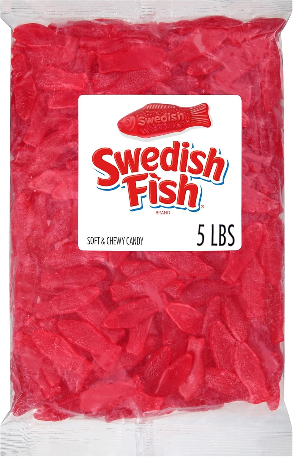 SWEDISH FISH Soft & Chewy Gummy Candy, Bulk Candy, 5 lb