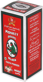 Ayurvedic medicine-Monkey Brand Black Toothpowder is made with activated neemwood charcoal and herbs based on an ancient Vedic text the Sidhayog Samhita. Natural teeth whitening and holistic oral care