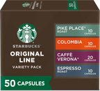 Starbucks by Nespresso Original Line, Intense Variety Pack, 50-count Espresso Pods