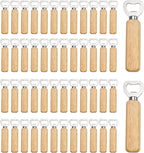 50 Pcs Wood Wine Bottle Opener Stainless Steel Bottle Openers Wood Handheld Cider Wine Opener Bottle Opener with Wooden Handle Heavy Duty Bartender Bottle Openers for Party Bar Restaurant