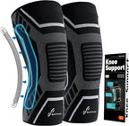 Copper Knee Brace for Men & Women - Knee Compression Sleeve with Side Stabilizers - Knee Support for Running, Hiking, Walking, Basketball, Volleyball, Meniscus Tear, ACL, Arthritis Knee Pain Relief