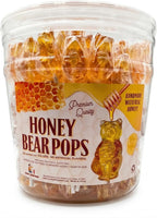 Honey Bear Pops Lollipop Suckers: Individually Wrapped Baby Bear Candy on a Stick by Espeez - Honey Bears (115 Count)