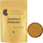 CARMEL ORGANICS Soapnut/Aritha/Reetha Powder (8 Oz or 227 Grams) for hair care | Natural | No Added Preservatives and Additives | Sapindus Mukorossi Powder