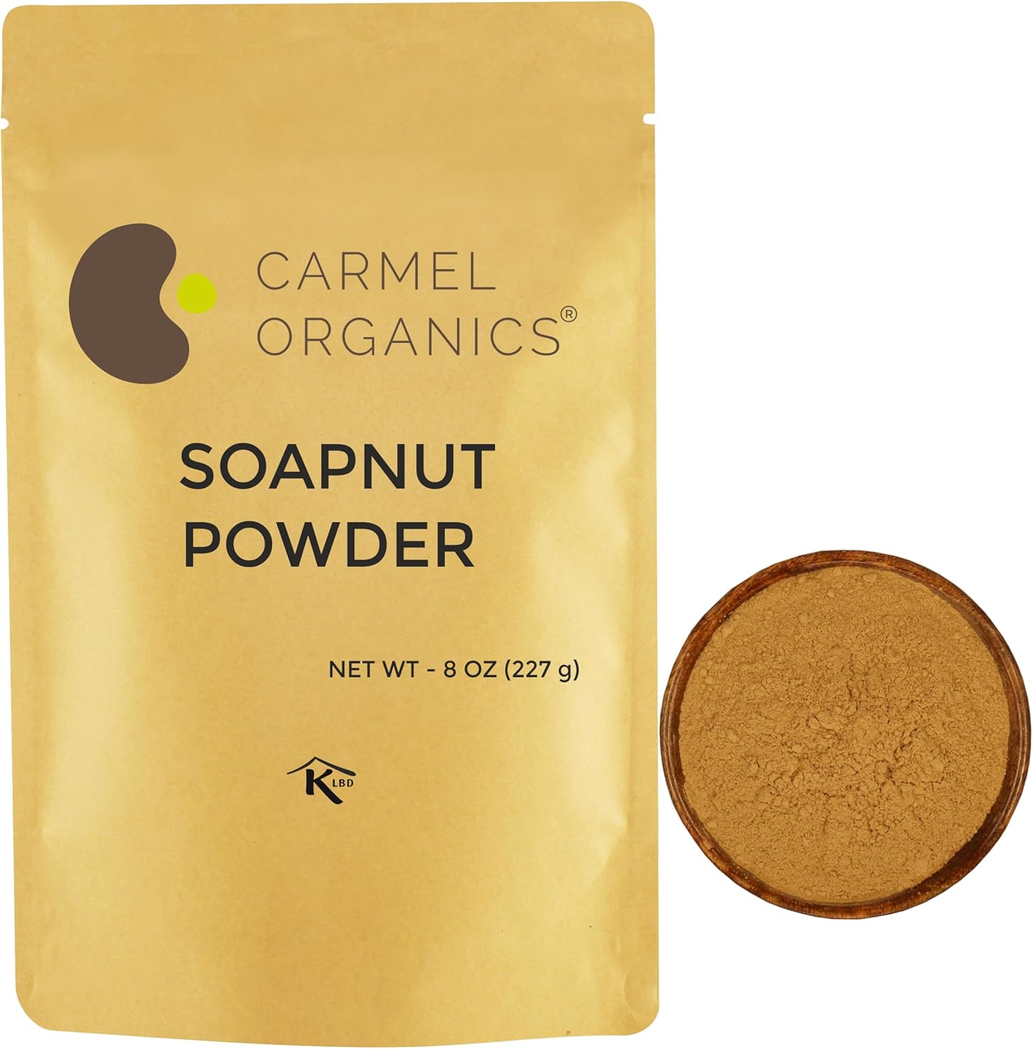CARMEL ORGANICS Soapnut/Aritha/Reetha Powder (8 Oz or 227 Grams) for hair care | Natural | No Added Preservatives and Additives | Sapindus Mukorossi Powder