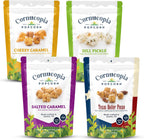 Cornucopia Popcorn Variety Pack – Gourmet Popcorn from Austin. Four Flavors: Salted Caramel, Cheesy Caramel, Butter Pecan & Dill Pickle. Handcrafted, Gluten-Free & Irresistibly Delicious 4-Bag Set