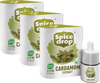 Spice Drop Cardamom Natural Extract ( Elaichi Drops ) for Food, Beverages and Dessert, No Additives, 5 ml ( Pack of 3 x 180 Drops)