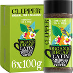 Clipper Coffee, Latin American Arabica, Organic Decaf Instant Coffee, Medium Roasted, Freeze Dried, Ethically Sourced, 6 Pack, 3.53oz