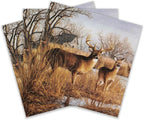 Colored Paper Cocktail Napkins, 20 Count Shabby Chic Napkins for Wedding, Dinner Tea Party Shower, Deer & Barn