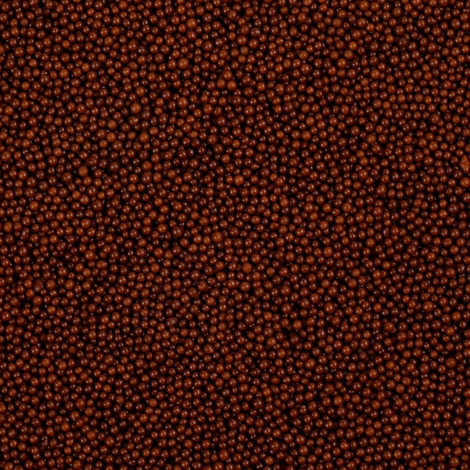 Brown Nonpareils Sprinkles - 2mm Edible Mini Pearl Sprinkles for Cake Decorating, Cupcake, Cookie, Baking, Donuts, Ice Cream Toppings, Wedding Party Supplies 130g/4.58oz