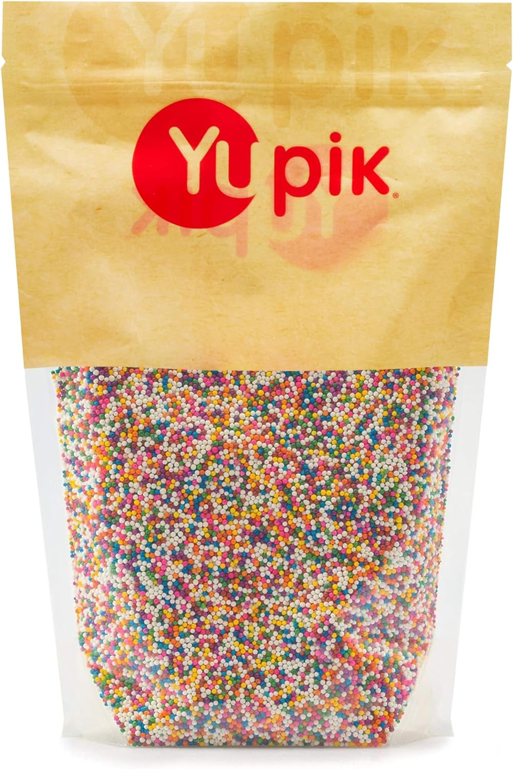 Yupik Birthday Cake Sprinkles, 2.2 lb (35.2 oz), Rainbow Nonpareil Sprinkles, Gluten-Free, Kosher, Cholesterol-Free, Sodium-Free, Fat-Free, Ideal for Ice Cream, Cakes & Donuts Decorating