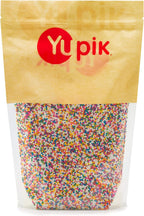Yupik Birthday Cake Sprinkles, 2.2 lb (35.2 oz), Rainbow Nonpareil Sprinkles, Gluten-Free, Kosher, Cholesterol-Free, Sodium-Free, Fat-Free, Ideal for Ice Cream, Cakes & Donuts Decorating
