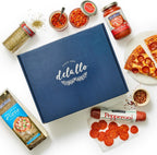 DeLallo Gourmet Pizza Kit Gift Basket, Includes Full-Sized Dough Kit, Tomato Sauce, Pepperoni Stick, and Premium Toppings, Italian Gift Basket for Pizza Lovers