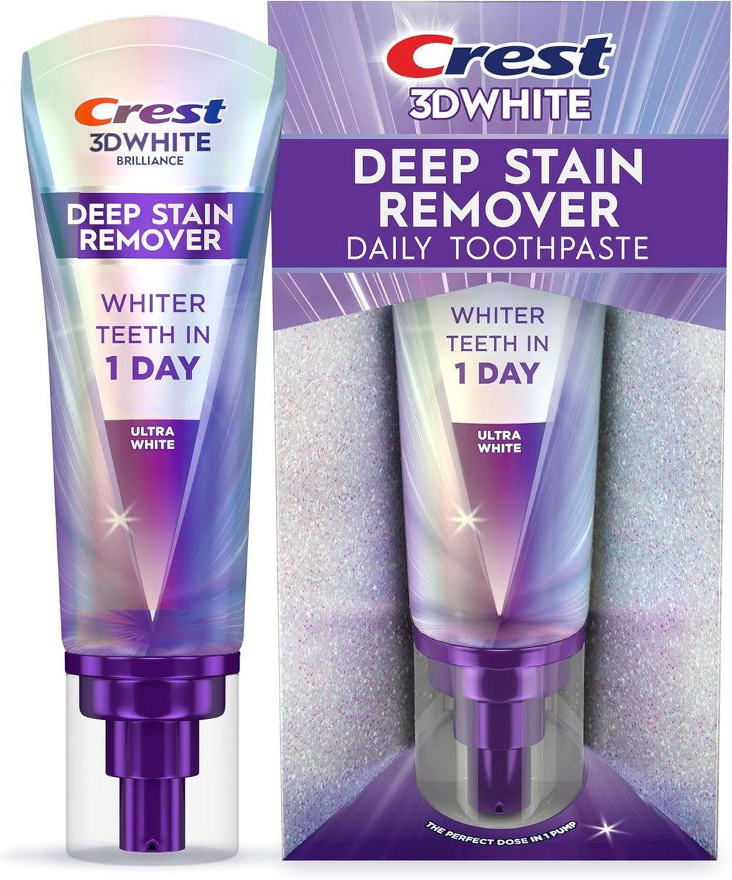 Crest 3DWhite Brilliance Deep Stain Remover Ultra White Toothpaste - 3.1oz