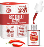 Spice Drop Red Chillies(Lal Mirch) Natural Extract | 100% Natural | For Curries, Gravies & Gourmet Dishes | 0.17oz (180 drops) | Natural Herb Extract | Authentic Flavor And Color | Vegan | Keto & Paleo Friendly | Non-GMO | Squeeze, Drop And Stir