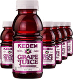 Kedem Grape Juice, 8oz BPA Free Plastic Bottle (12 Pack) Made With Concord Grapes, Certified Kosher