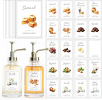 KYONANO 84 Coffee Syrup Labels for Coffee Bar Accessories, Elegant Pattern Décor for Coffee Station, Waterproof Coffee Labels for Coffee Syrup Dispenser & Bottle Organization