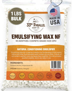 Non-GMO Emulsifying Wax NF Pastilles (1 LBS / 16 OZ) 100% Natural Plant Derived | For Lotions, Creams, Soap Making, Hair Products | Cosmetic Grade | Product of USA | 1 POUND