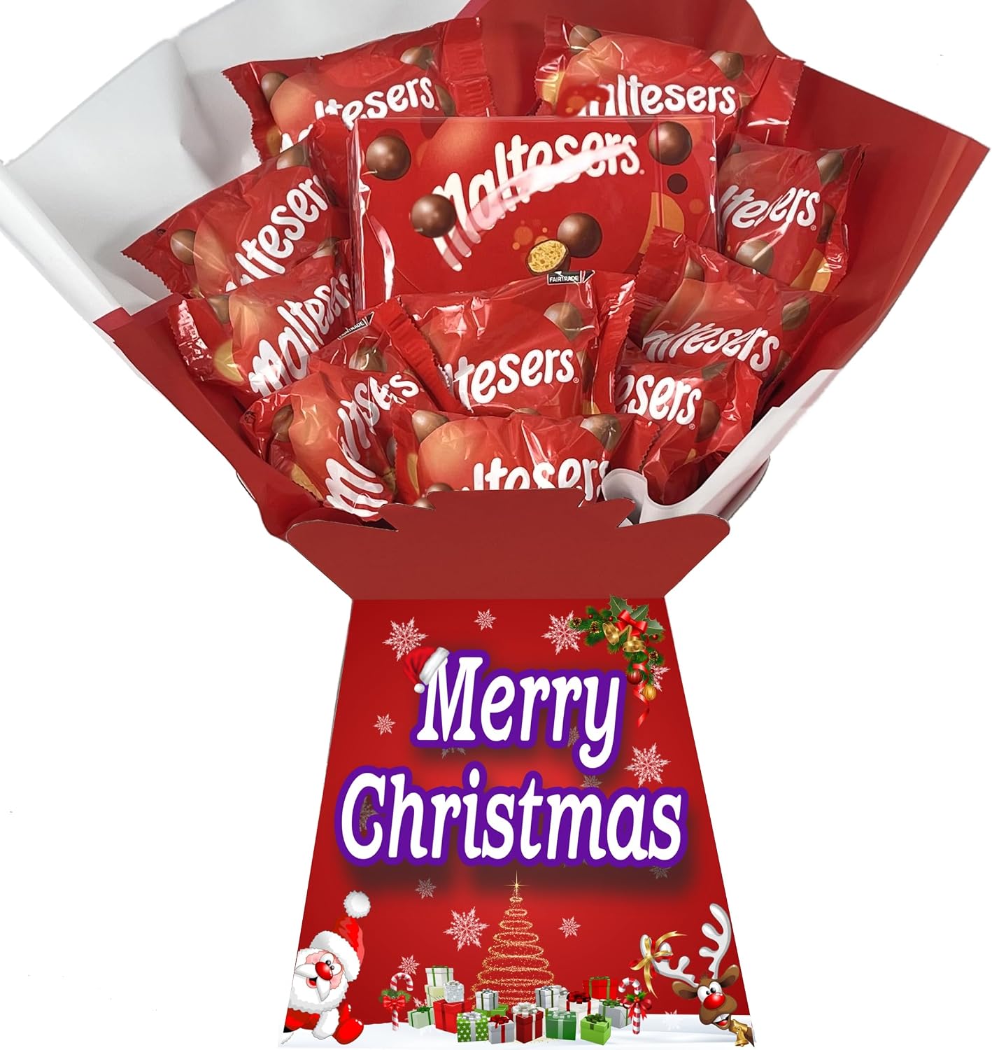 Christmas Chocolate Gift Hamper Bouquet Box (Compatible with MALTESERS)