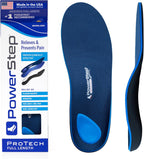 PowerStep ProTech Full Length Orthotic Insoles, Medical Grade Arch Support Inserts for Plantar Fasciitis Relief, Heel Pain, Maximum Cushioning, Memory Foam Orthotics, Made in The USA, M 6-6.5, W 8-8.5