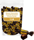 Riesen Dark Chocolate Covered Chewy Caramel Candy - 1 lb Bulk Bag, Individually Wrapped Rich Dark Chocolate Pieces