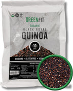 Greenfit Royal Organic Black Quinoa | Non-GMO, Gluten-Free, Vegan, and Organic | Complete Protein, High Fiber, Low-Calorie Black Quinoa | (10 Pound - Pack of 1)