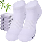 Sunew 6 Pairs Viscose Bamboo Socks, Unisex Cushioned Comfortable Ankle Workout Hiking Golf Socks
