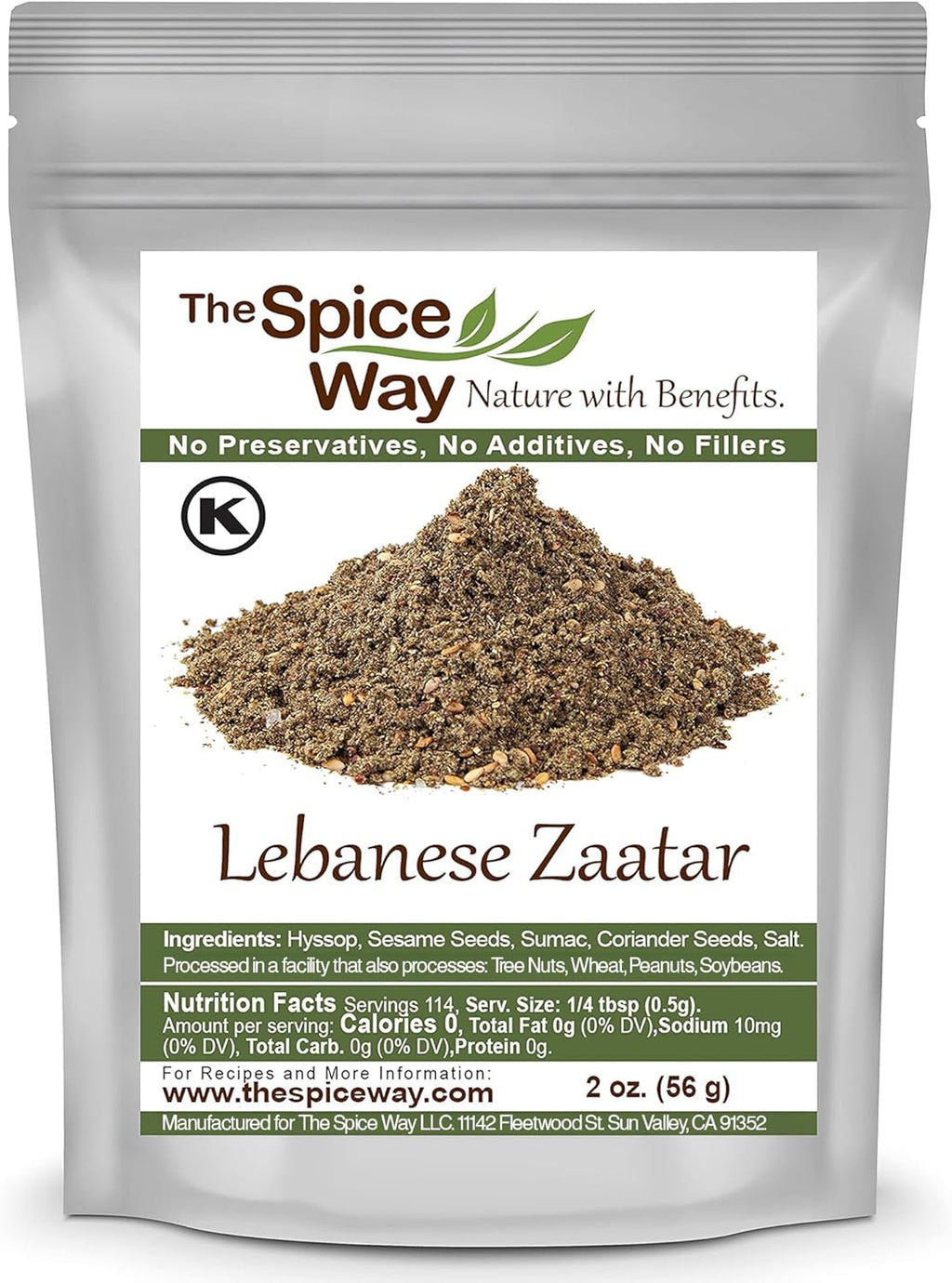 The Spice Way - Traditional Lebanese Zaatar with Hyssop (2 Oz)