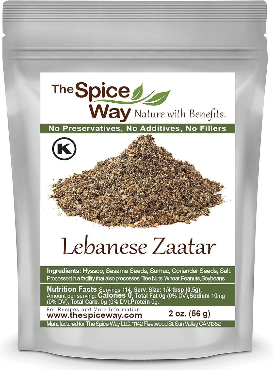 The Spice Way - Traditional Lebanese Zaatar with Hyssop (2 Oz)