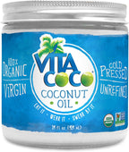 Vita Coco Organic Virgin Coconut Oil, Cold Pressed & Unrefined, 14 Ounce (Glass Jar)