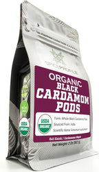 Spice Profile USDA Organic Whole Black Cardamom, 2 oz, Lab Tested for Heavy Metals, Kali Elaichi, Cardamomo Negro