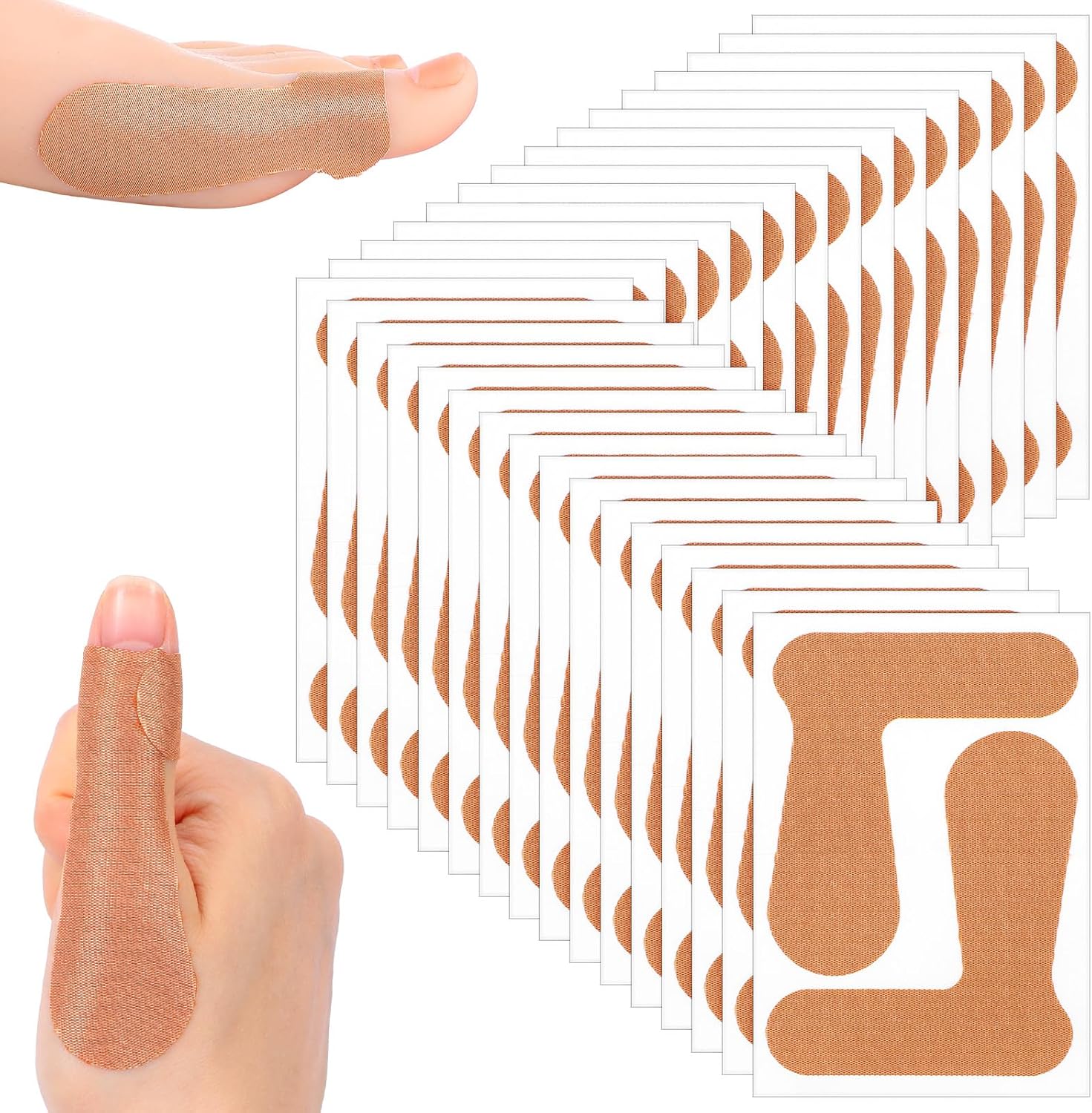 Thumb Support Tape for Arthritis, Hand Brace for Arthritis Pain and Support, 15 Sheets (30Pcs) Elastic Self-Adhesive Thumb Bandage, Trigger Finger Patch for Sport Housework Injury Recovery