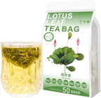 Plant Gift 50 Cups Lotus Leaf Tea Bag (荷叶茶 HE LIAN CHA) 5.29oz (3g*50bags/150g) Natural Mixed Herbal Combination of Floral Tea