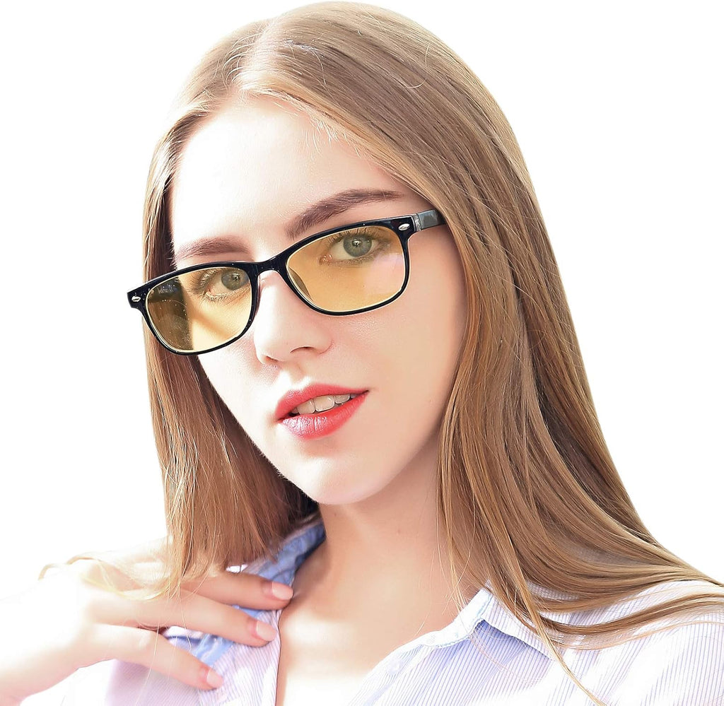 Suertree Blue Light Blocking Computer Glasses Eyewear Anti Blue Gaming Glasses PC Eyeglasses for Women Men