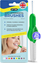Stoddard OPTIM Soft Interdental Brushes Medium 5mm Green 25-Pack
