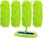 4PCS XL Dust Mop Pads Compatible with Swiffer XL Sweeper,X-Large Reusable Dry Sweeping Cloths for Swiffer,XL Wet Pads Refills & XL Washable Wet Mopping Cloths for Hardwood Floor/Tile/Marble Cleaning