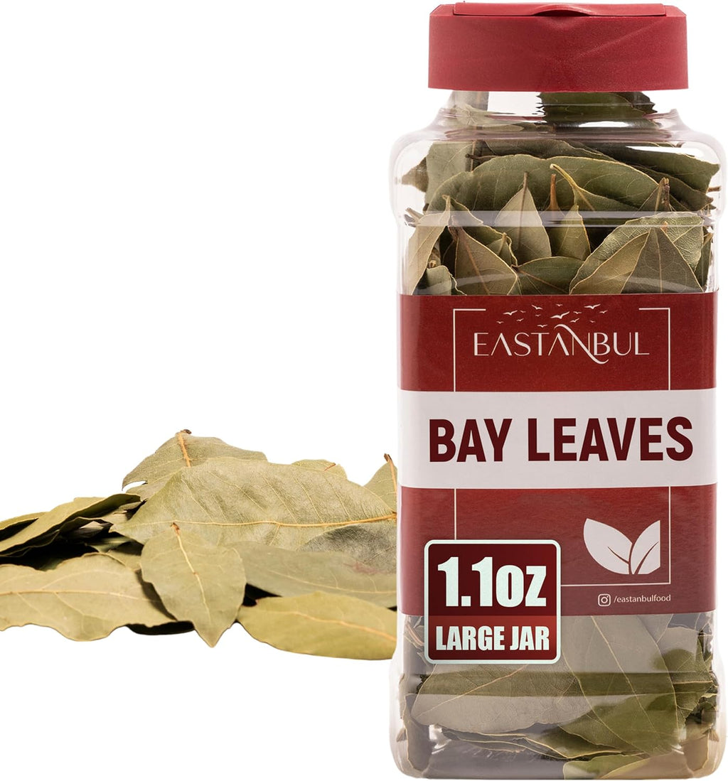 Eastanbul Bay Leaves, 1.1oz, Dried Bay Leaves Whole, Bayleaf, Farm Fresh, Handpicked Vegan Laurel Leaves, Turkish Spice for Cooking, Tea, Natural, Vegan, Gluten Free