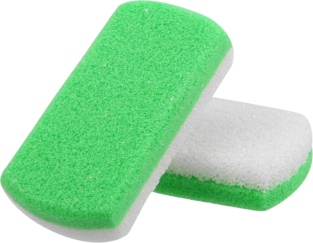 VOCOSTE 2 Pcs Foot Care Exfoliating Scrub Stone, Double Sided Fine and Coarse Pumice Stone, Foot File, Green
