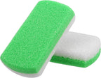 VOCOSTE 2 Pcs Foot Care Exfoliating Scrub Stone, Double Sided Fine and Coarse Pumice Stone, Foot File, Green