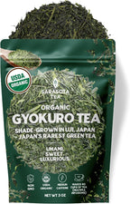 Gyokuro Tea Loose Leaf 3 oz | Premium Japanese Shade Grown Green Tea | Umami Rich Smooth Flavor | Bulk Loose Leaf