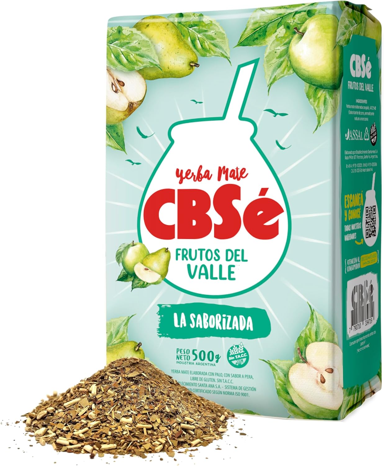 CBSe Yerba Mate Valley Fruits – 500g (1.1 lb) Loose Leaf Herbal Tea – Argentine Yerba with Natural Mixed Fruit Flavor – Smooth, Fruity, Refreshing