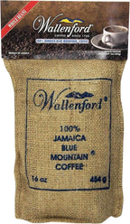 Wallenford's 100% Jamaica Blue Mountain Roasted Whole BeanCoffee - Authentic Jamaican Blue Mountain Coffee Beans, Blue Mountain Coffee from Jamaica - 16oz