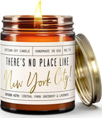 New York City Gifts, New York City Decor for Home - 'There's No Place Like New York City Candle, w/Amber & Moss I New York City Souvenirs I 9oz Jar, 50Hr Burn, Made in USA