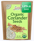 Jiva Organics Organic Coriander Seeds Whole 1.25 Pound Bulk Bag - Non-GMO