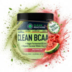 Clean BCAA - 2:1:1 Food Sourced BCAAs Powder & Coconut Water Electrolytes Recovery & Amino Energy Supplement - Award Winning Vegan Amino Acid Supplement - 30 Servings - Watermelon