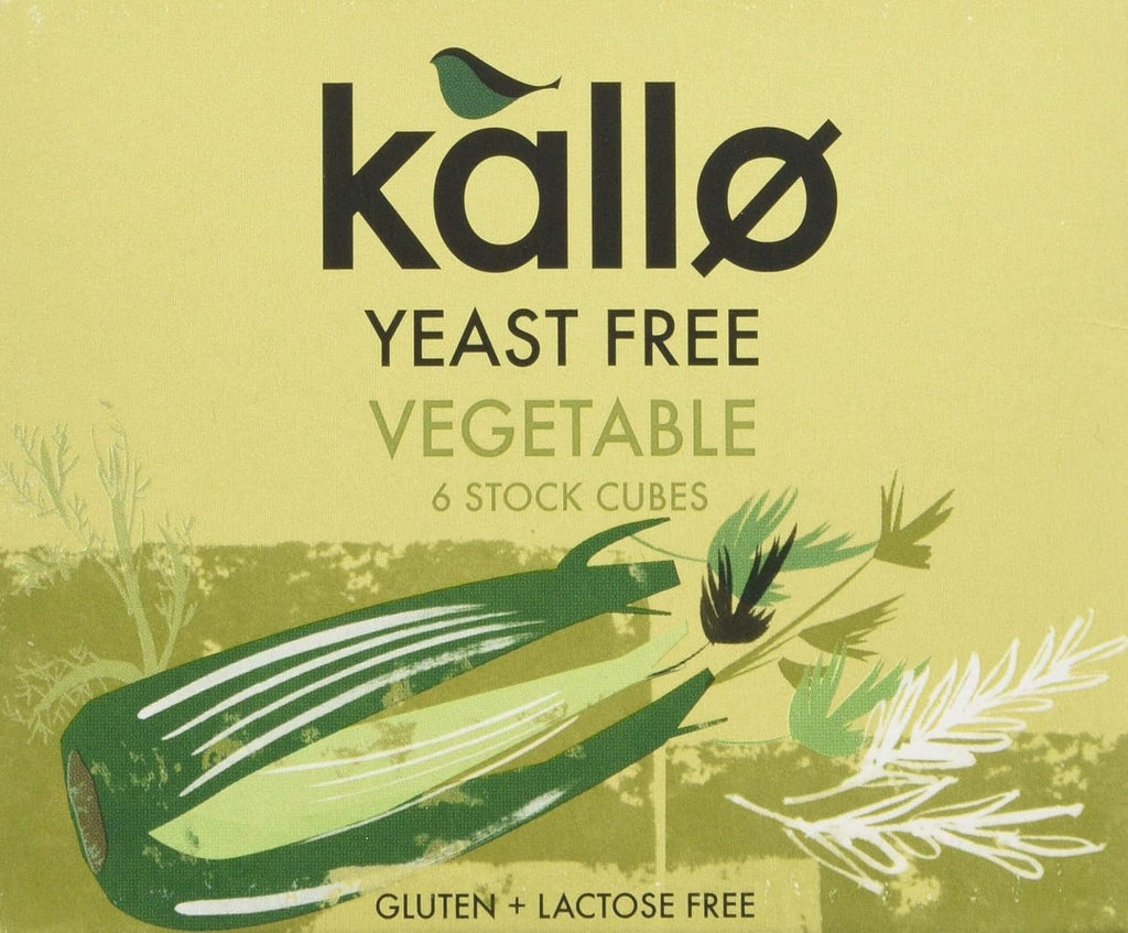 Kallo Yeast Free Vegetable Stock Cubes 66 g (Pack of 15)