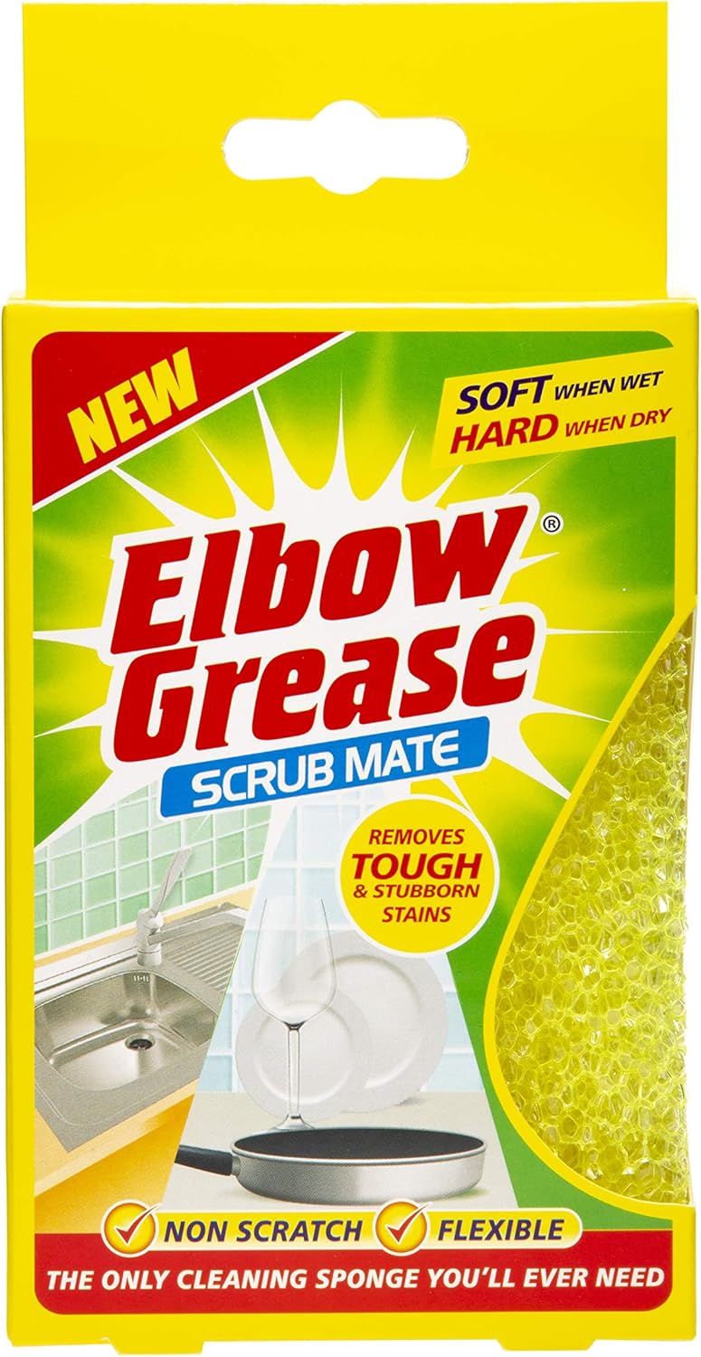 Elbow Grease Eg27 Scrub Mate Non Scratch Sponge, 7 cm Wide X 11.5 cm High X 3.5 cm Length