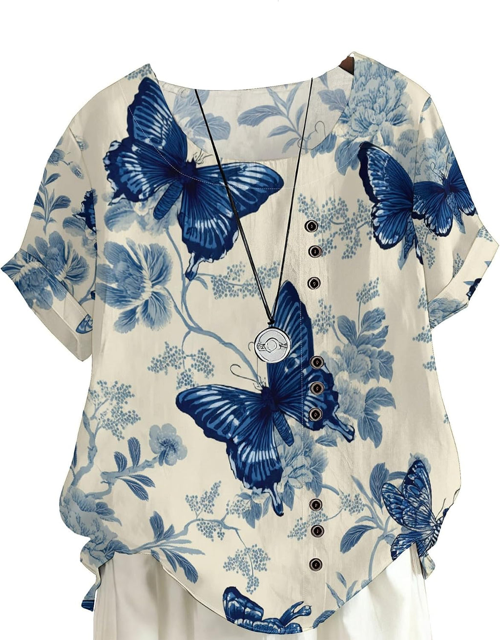 Plus Size T Shirts for Women Floral Print Short Sleeve Cotton Linen Bohemian Workout Crewneck Graphic Casual T Shirts